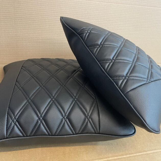 2x Scatter Cushions for Rock & Roll Beds (45cm x 45cm) Double Diamond Black