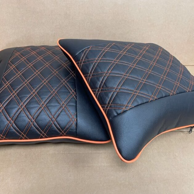 2x Scatter Cushions for Rock & Roll Beds (45cm x 45cm) Double Diamond Orange