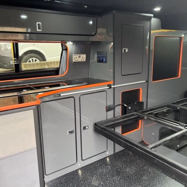 ASSEMBLED Camper Van Motorhome Furniture VW Transporter T5 T6 LWB lightweight