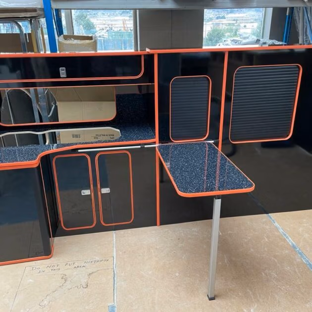 ASSEMBLED Camper Van Motorhome Furniture VW Transporter T5 T6 LWB lightweight