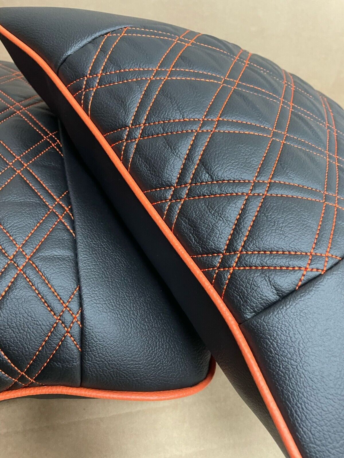 2x Scatter Cushions for Rock & Roll Beds (45cm x 45cm) Double Diamond Orange - Image 4