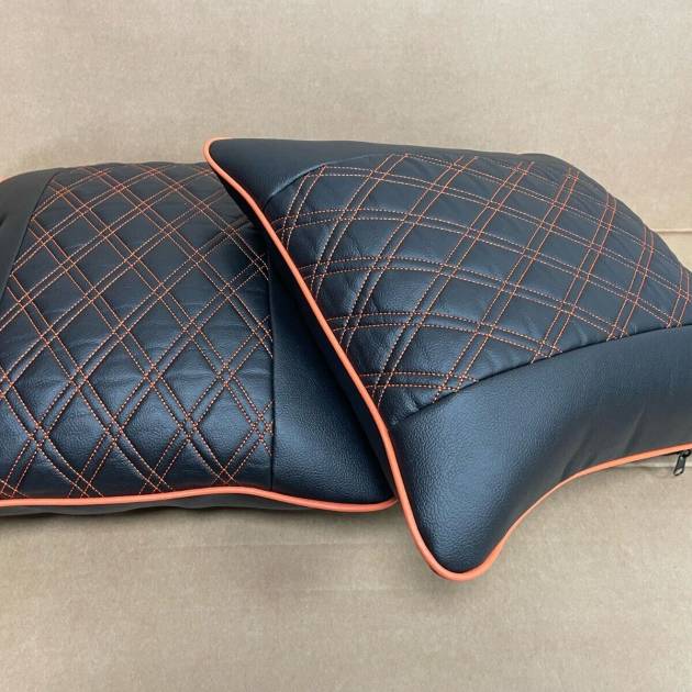 2x Scatter Cushions for Rock & Roll Beds (45cm x 45cm) Double Diamond Orange