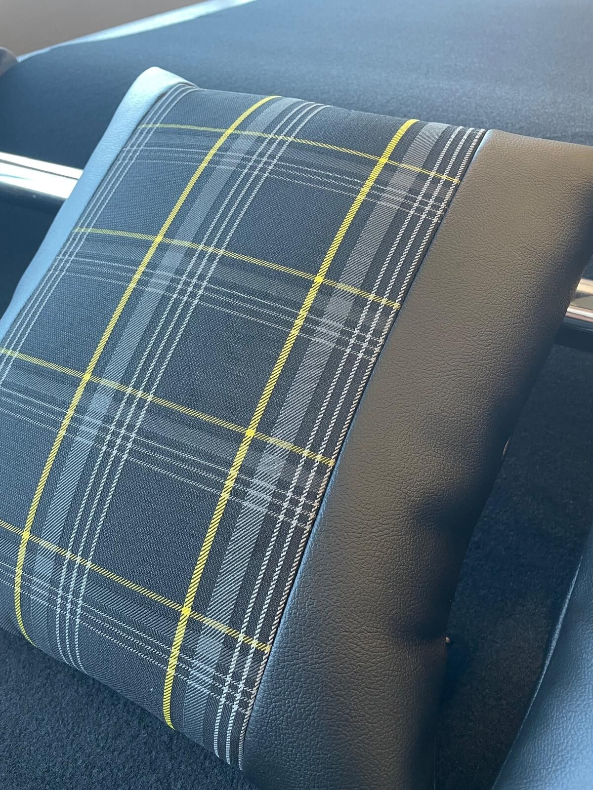 2x Scatter Cushions for Rock & Roll Beds (45cm x 45cm) GTI Tartan Yellow - Image 5