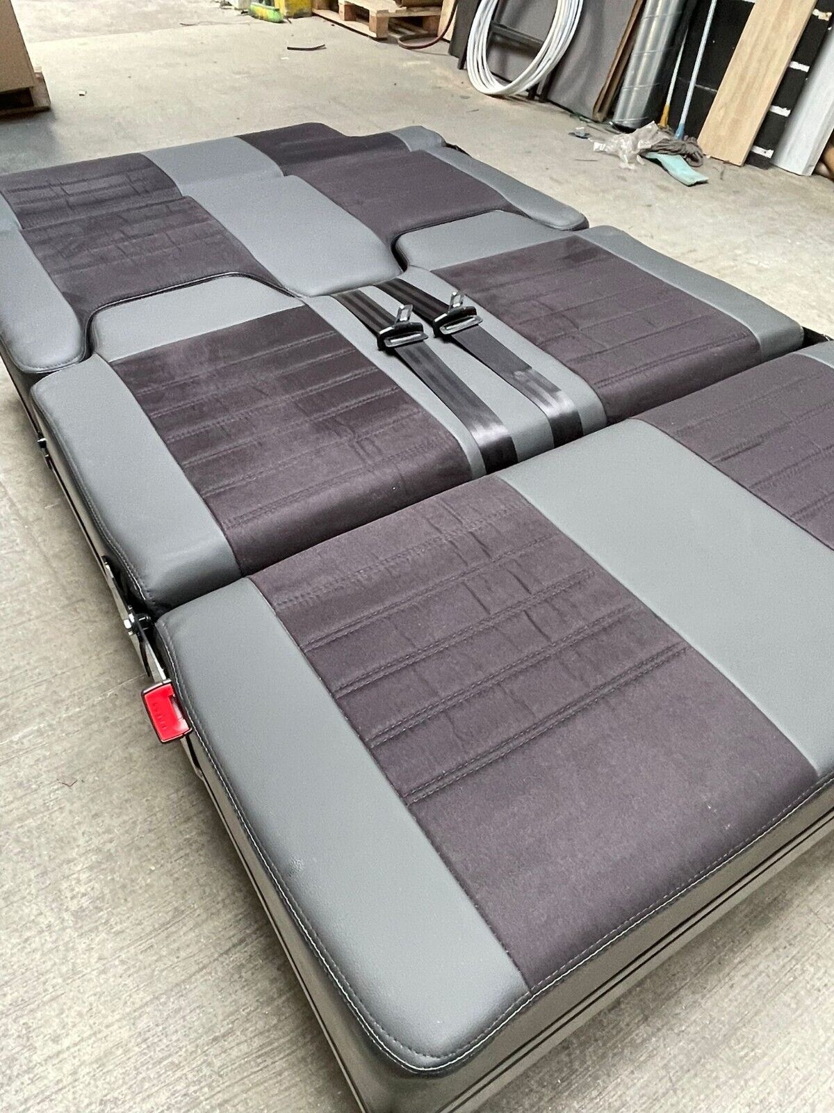 3/4 4PC Rock & Roll Bed. VW T4 T5 T6 Transit Vivaro Trafic Campervan (Alcantra) - Image 12
