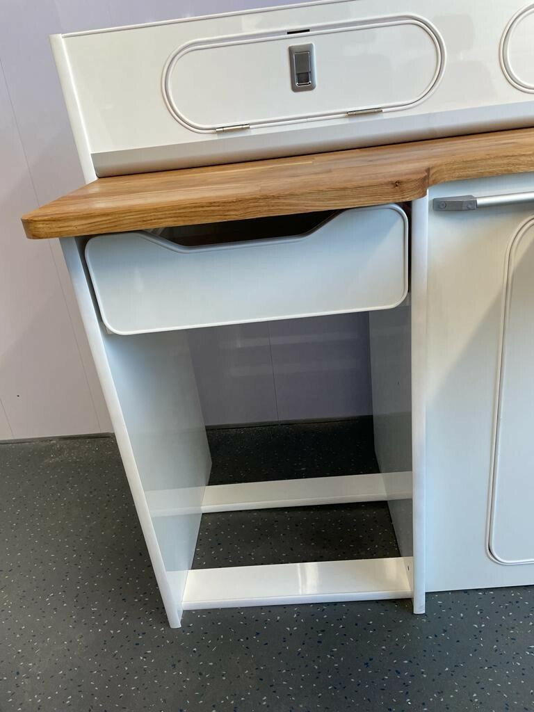 Assembled Ford Custom Vivaro Trafic Vito SWB Furniture Camper Pod OAK worktop - Image 7