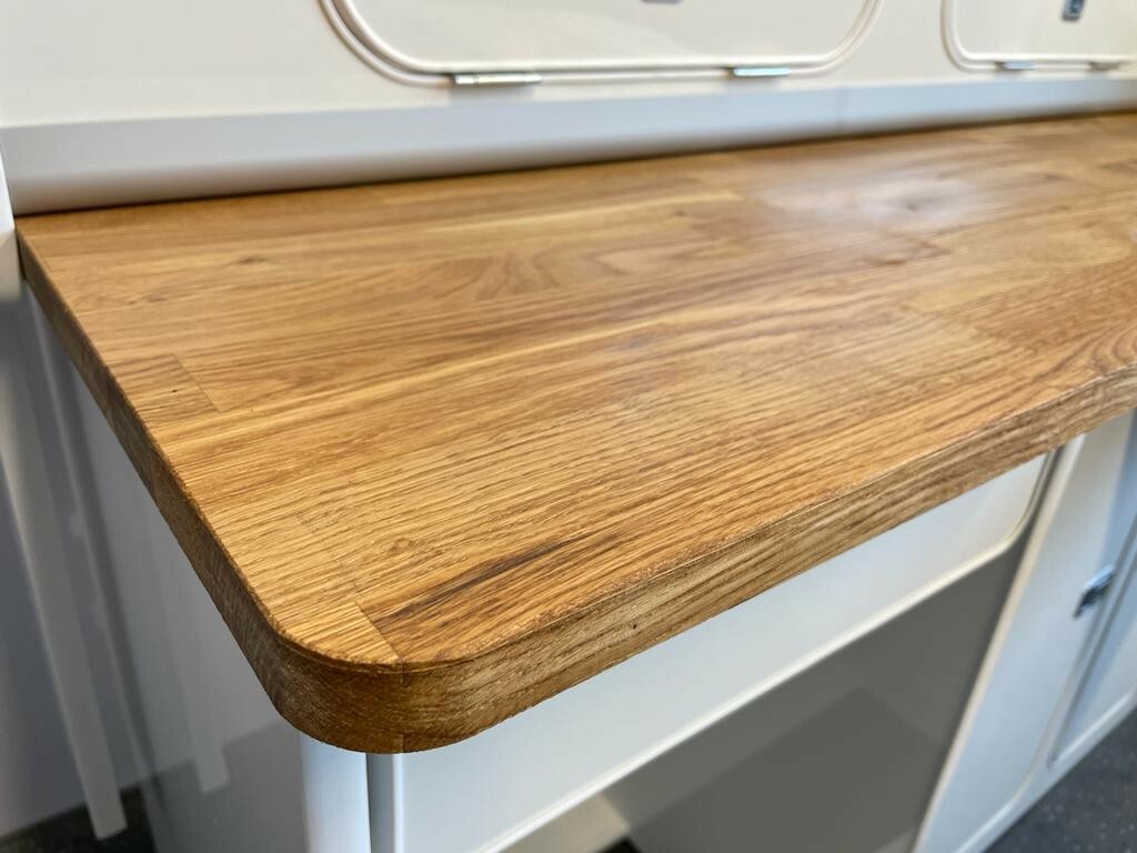 Assembled Ford Custom Vivaro Trafic Vito SWB Furniture Camper Pod OAK worktop - Image 10