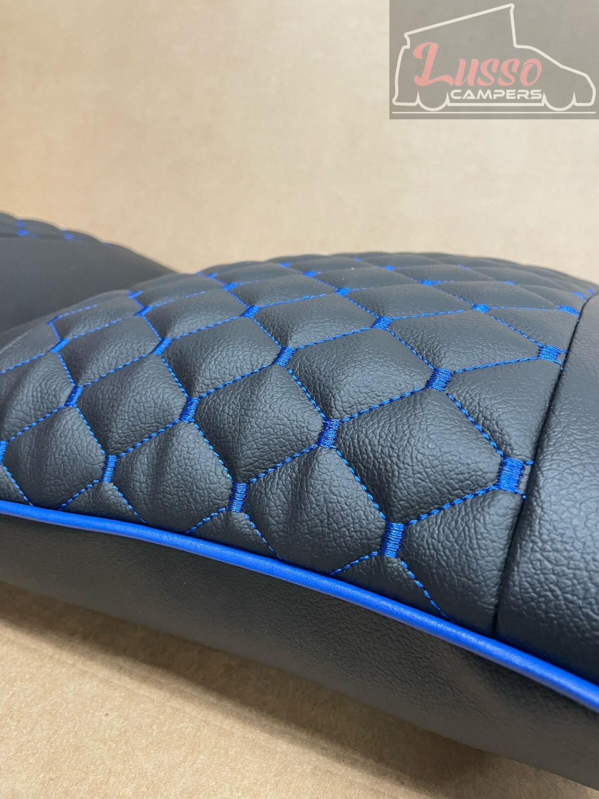 2x Scatter Cushions for Rock & Roll Beds (45cm x 45cm) Single Diamond Blue - Image 9