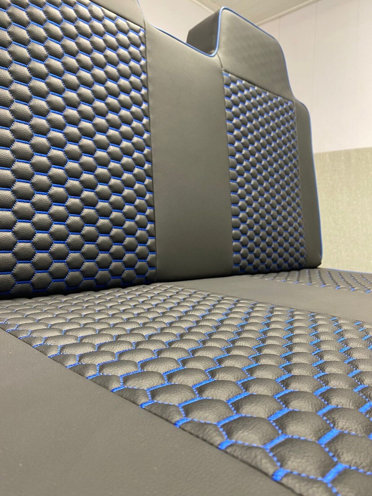 3/4 4PC Rock & Roll Bed. VW T4 T5 T6 Custom Vivaro Trafic Campervan (H Blue) - Image 3