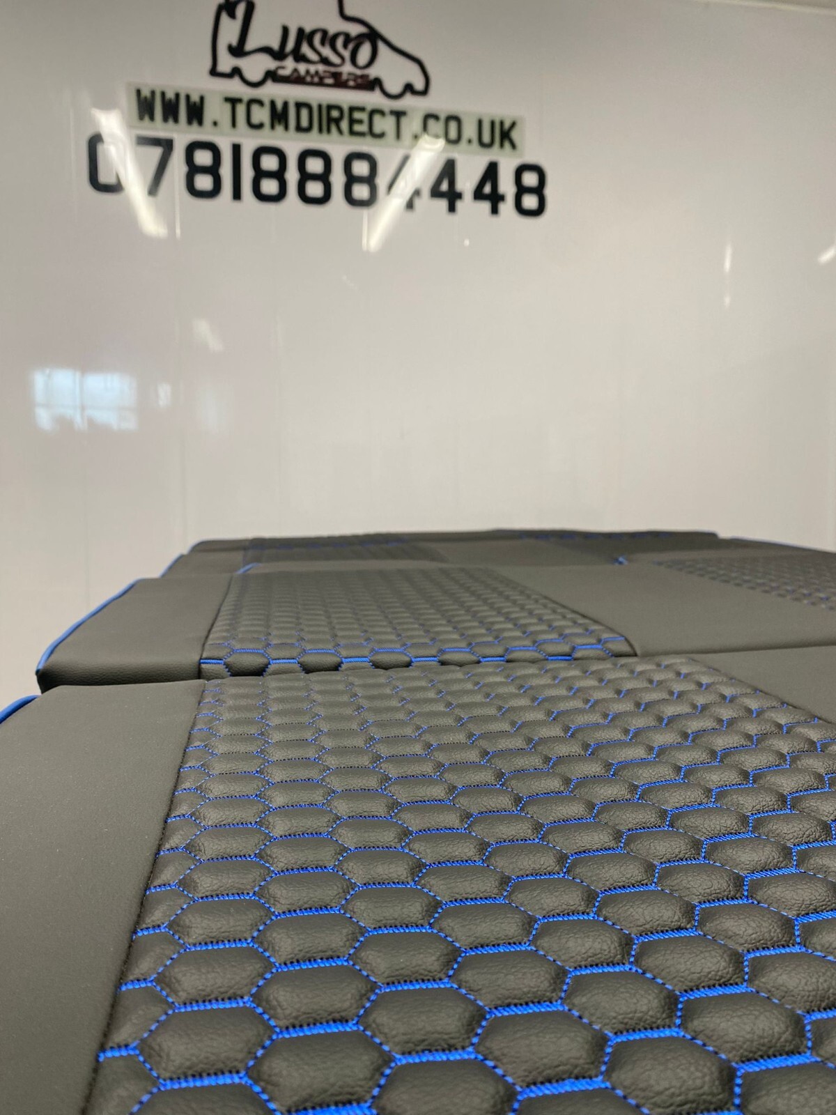 3/4 4PC Rock & Roll Bed. VW T4 T5 T6 Custom Vivaro Trafic Campervan (H Blue) - Image 7