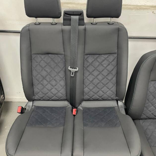 VW T5 T6, Vivaro, Custom Trafic. New 2+1 Front Seat Upholstering - Alcantara