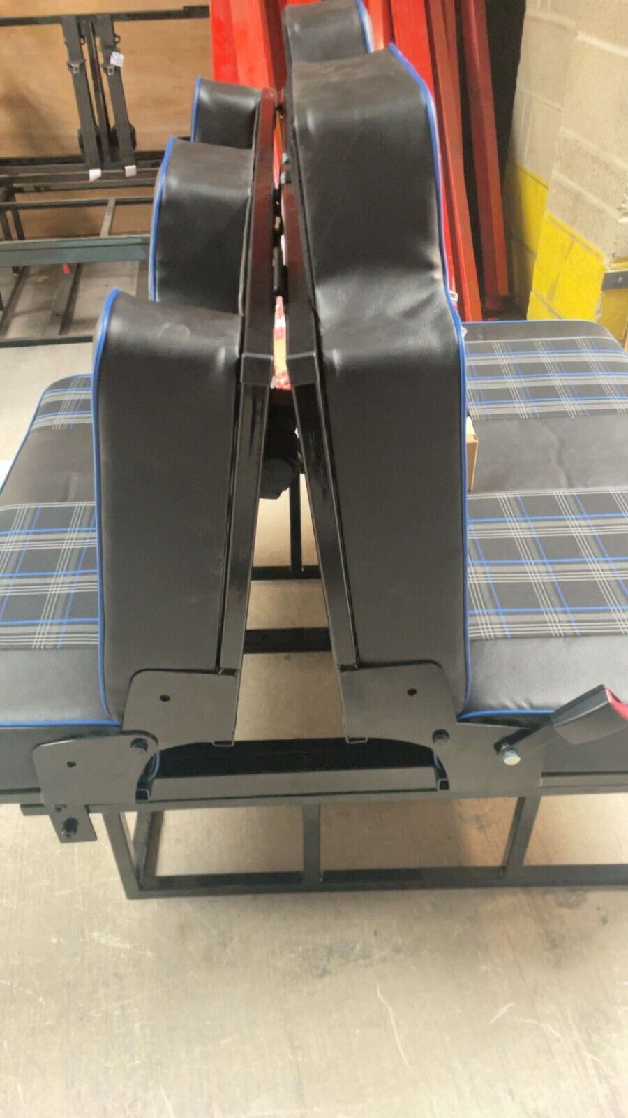 3/4 4PC Rock & Roll Bed. VW T4 T5 T6 Custom Vivaro Trafic Campervan (GTI Blue) - Image 5