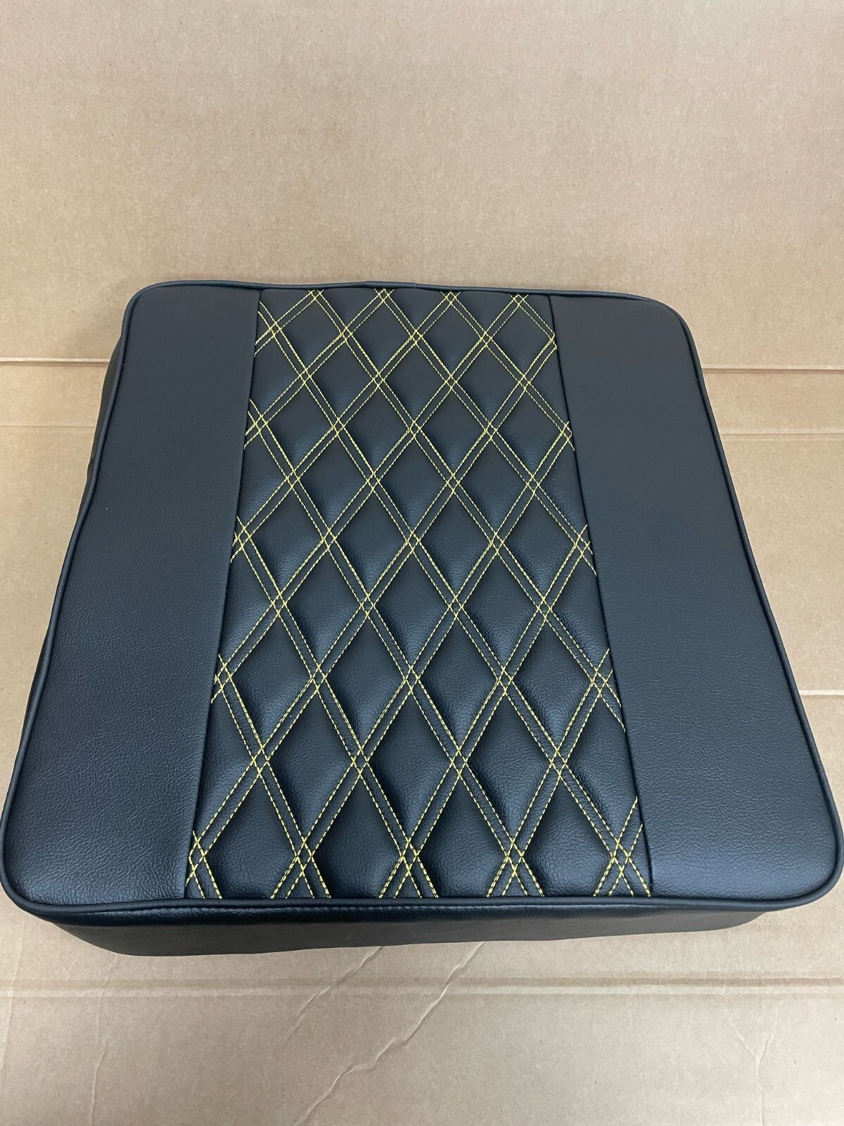 Potti Cushion for Thetford Porta Potti Box (47cm x 50cm) Double Diamond Yellow