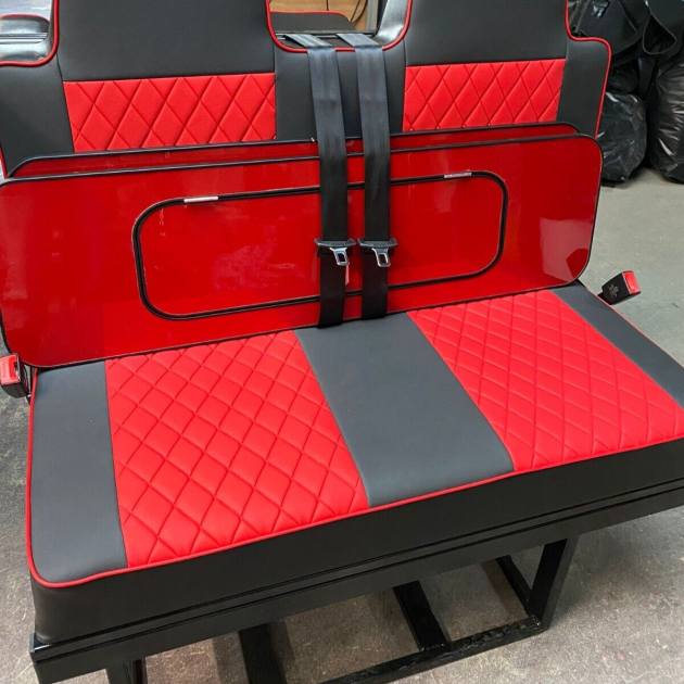 3/4 4PC Rock & Roll Bed with Kickboards (RED) VW T4 T5 T6 Transit Vivaro Trafic