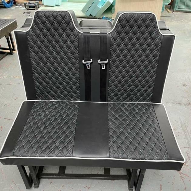 Rock & Roll Bed VW T4 T5 T6 Transit Vivaro Trafic Seatbelts Heavy Duty 3 Piece