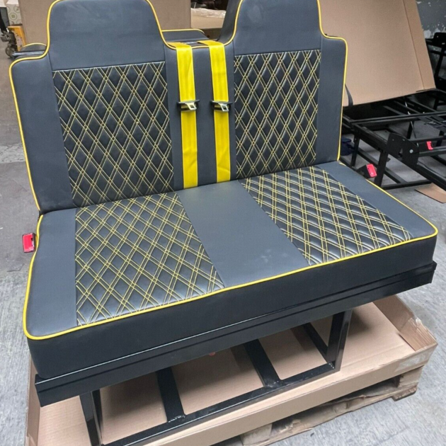 3/4 Rock & Roll Bed VW T4 T5 T6 Transit Vivaro Trafic Campervan (Yellow)