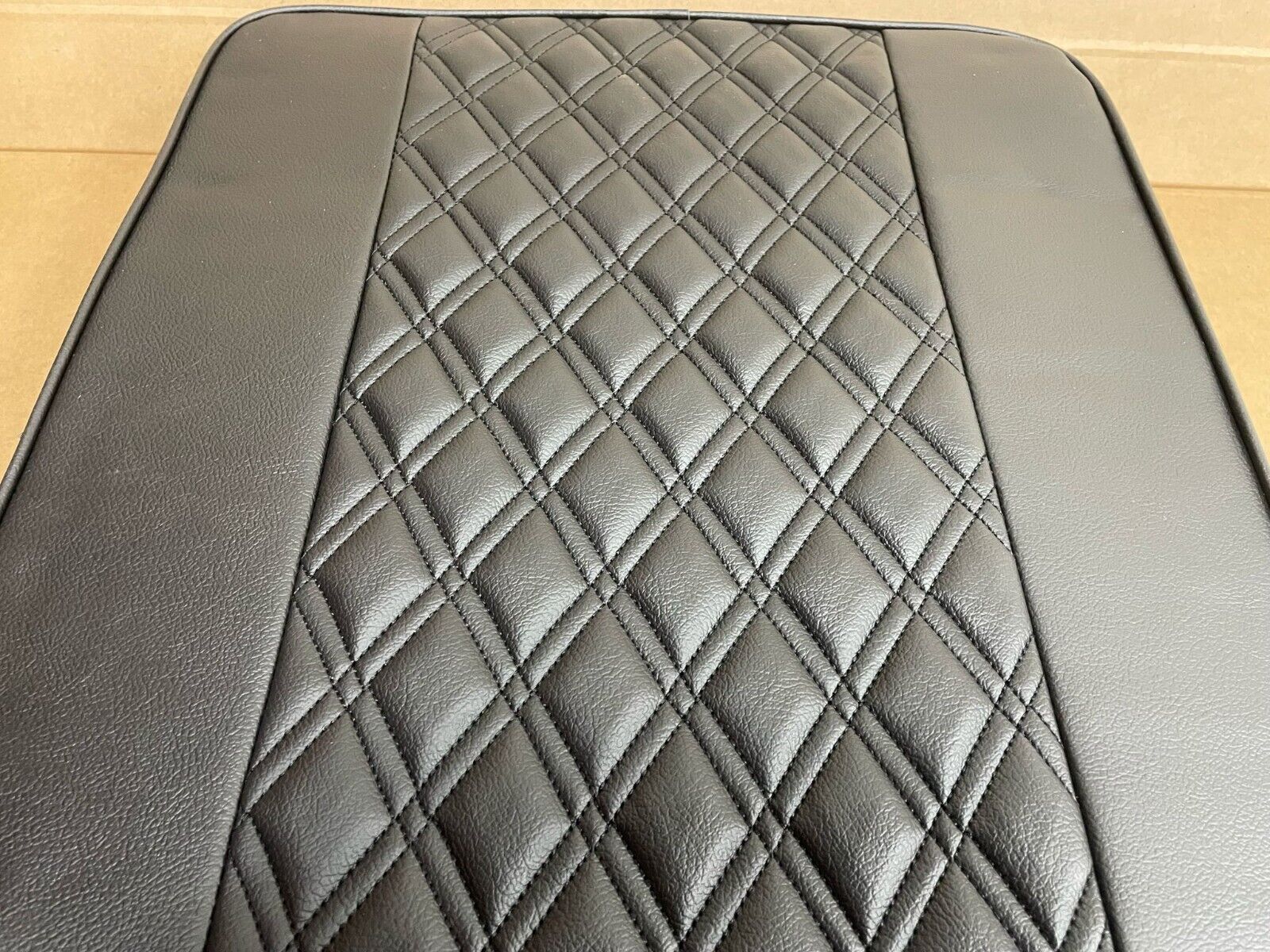 Potti Cushion for Thetford Porta Potti Box (47cm x 50cm) Double Diamond Black - Image 5
