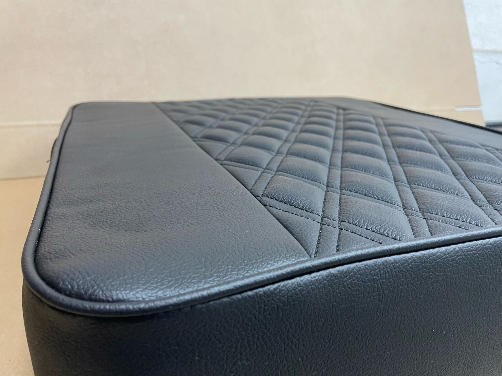Potti Cushion for Thetford Porta Potti Box (47cm x 50cm) Double Diamond Black - Image 8