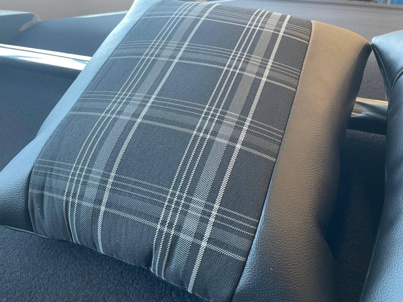 2x Scatter Cushions for Rock & Roll Beds (45cm x 45cm) GTI Tartan Grey - Image 10