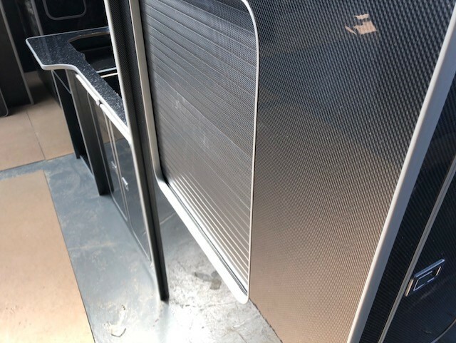Assembled Custom Vivaro Trafic SWB GLOSS CARBON FIBRE Furniture Camper Van Units - Image 12