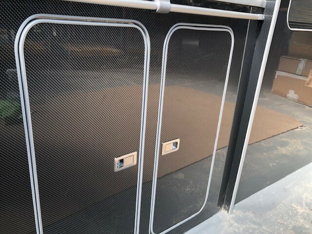 Assembled Custom Vivaro Trafic SWB GLOSS CARBON FIBRE Furniture Camper Van Units - Image 10